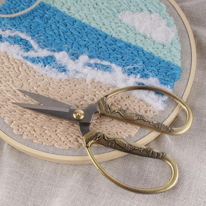 JubileeYarn Crane Motif Small Embroidery Craft Scissors - Bronze - 3 Scissors