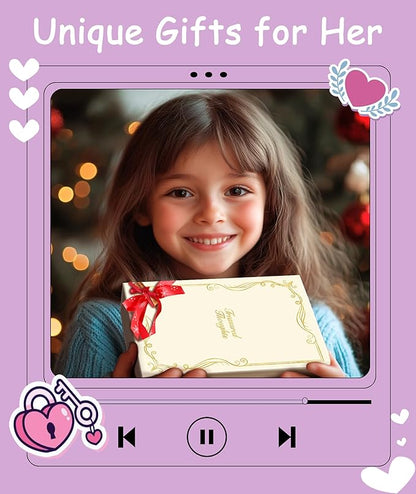 Diary with Lock and Keys for Girls Gift Ideas, 360 Gold Edged Pages Journal for Women, B6 Refillable Notebook for Writing with Pen and Bookmark (Garden Purple)