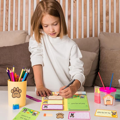 B1ykin Sticky Notes Set - Cartoon Theme Cute Self-Stick Notes Pad Teacher Appreciation Gifts， Self-Adhesive Writing Memo Pages Sticky to Do Notepad for Kids Employee School Office (Yorkshire Terrier)