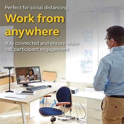 Jabra PanaCast – Intelligent 180° Panoramic-4K Huddle Room Video Camera – Inclusive Video Conferencing Camera with Full Room Coverage, Easy to Set-Up Wide Angle Webcam for Streaming