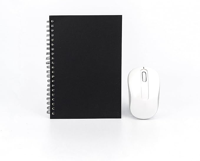 2 Pack College Ruled Notebook, Soft Black Cover Spiral Notebook, Memo Notepad Sketchbook, Students Office Business Diary Spiral Book Journal,100 Pages, 50 Sheets, 7.5x 5.1 Inches