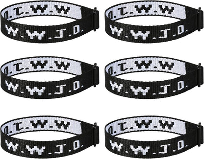 6PCS WWJD Bracelet for Women Men, Christian Gifts Wristbands, WWJD Rubber Bracelets - What Would Jesus Do Silicone Bracelet