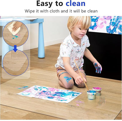 BesWin Large Office Chair Mat for Hardwood Floor, 63"×51" Fully Clear Desk Chair Mat for Rolling Chairs, Heavy Duty Floor Protector Mat for Home Office, Easy Glide, Flat Without Curling (Rectangle)