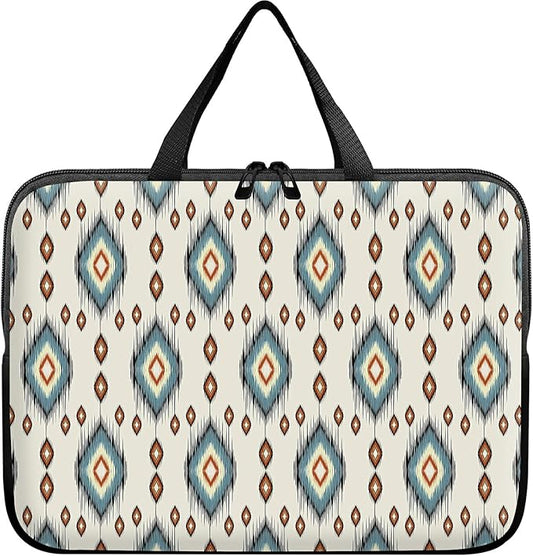 Universal Tablet Laptop Sleeve Case 10 inch, Geometric Ethnic Oriental Slim Carrying Case Durable Handbag Travel Laptop Bag for 7 to 10-inch Laptops/Notebook/Kids Tablet/ipad/eBook Readers