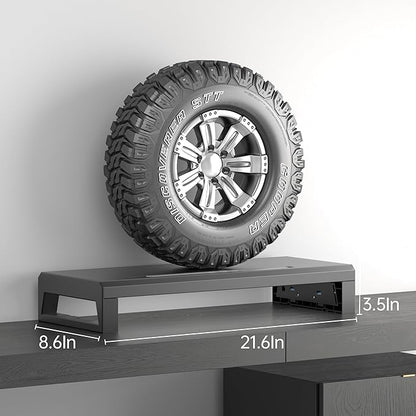 Computer monitor stand Laptop Desk Shelf & Monitor Riser ，21.6 inches long desk riser Monitors/PC/Laptop/Computer Space Saver Organizer ，Heavy Duty Gift Gaming Studio Office(Basic Version, 550mm)