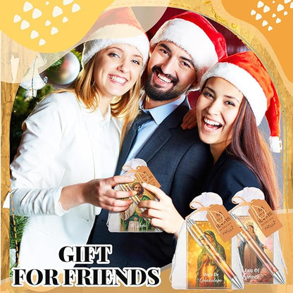 200 Pcs Bible Verse Sets Church Christian Gift Include 50 Scripture Notebooks 50 Bible Bamboo Pens 50 Thanks Tags 50 Organza Bags for Women Man Christian Party Gifts(Vivid Color,Jesus)