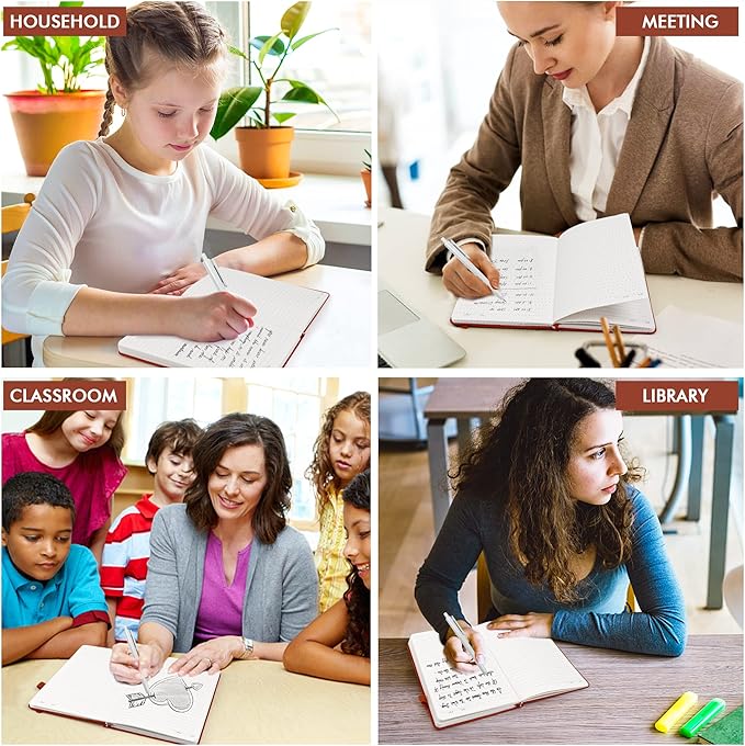 feela 3 Pack Notebooks Journals Bulk with 3 Black Pens, A5 Hardcover Notebook Classic Ruled Lined Journal Set with Pen Holder for Work Business Journaling Note Taking, 120 GSM, 5.1”x8.3”, Brown