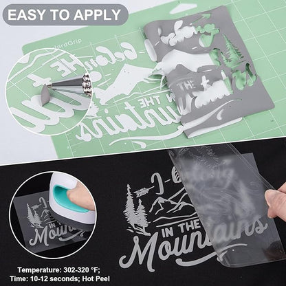 VINYL FROG Heat Transfer Vinyl Roll HTV Vinyl - 12" x12ft Grey Iron on Vinyl for T-Shirts, Heat Press Vinyl for DIY Craft Designs (Grey)