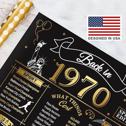 55th Birthday Card for Men Women, 3D Pop Up 55th Birthday Gifts Cards for Him Her, Back In 1970 Funny 55 Year Old Birthday Decorations