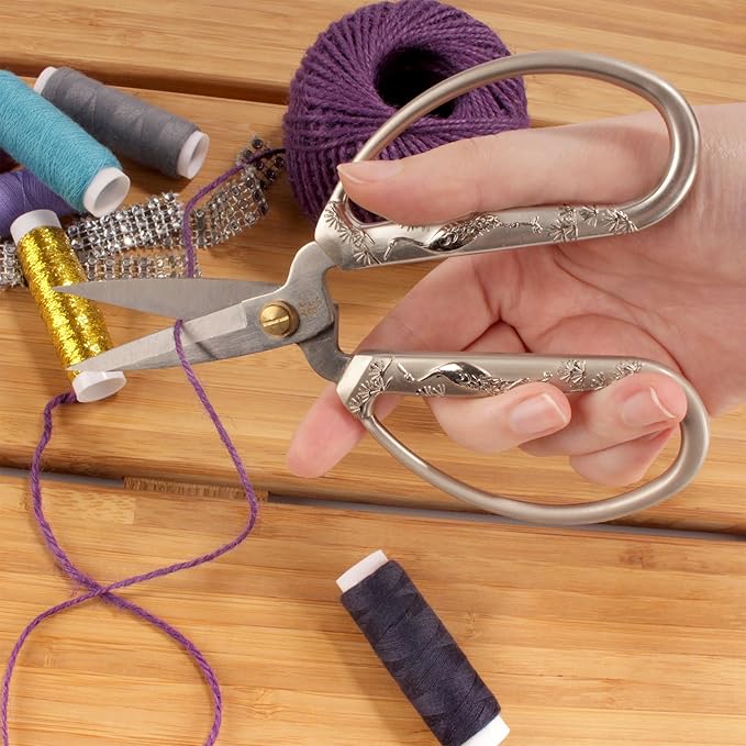 JubileeYarn Classic Chinese Small Embroidery Craft Scissors - Silver - 10 Scissors