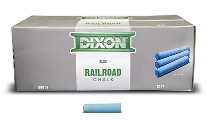 464-88815 Industrial Railroad Crayon Chalk with Tapered 4" x 1" Sticks, Blue, 72-Pack (88815)