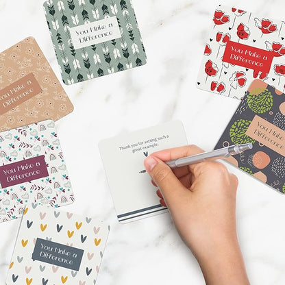 Dessie 60 You Make a Difference Inspirational Cards with Envelopes & Matching Seals. 60 Post-it Note Size Motivational and Encouragement Cards with Positive Affirmations. Great Thoughtful Gifts.
