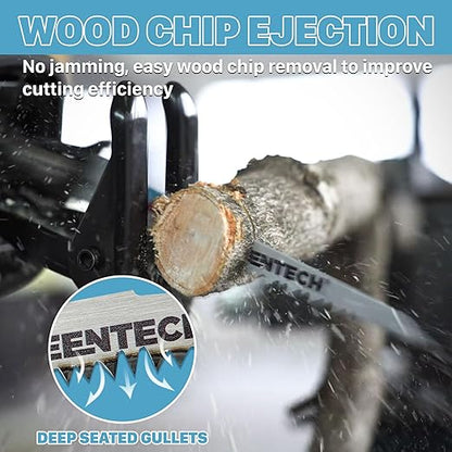 KEENTECH CR-V Sawzall Pruning Blades, 6 Inch 6TPI, with Fleam Ground Teeth for Tree Branch Root Wood, PVC Pipe Cutting, Reciprocating Saw Blade Fast Cutting for Professional, DIYer, Gardener, 5 Pack