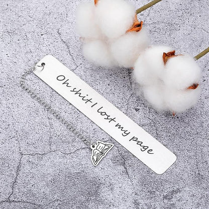 Funny Bookmark Book Lover Gift for Women Men Friend Metal Book Markers Reading Gift for Book Club Bookworm Bookish Reader Fathers Day Birthday Christmas Gifts Teen Boy Girl Graduation Gift for Her Him