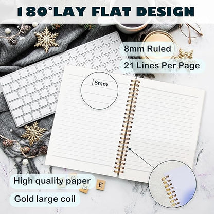 BearCake Trendy Y2K Blue Aura Preppy Notebook Journal, Trust the Process Inspirational Notebooks, Aesthetic Notebooks, Blue Aesthetic Office Supplies, Hardcover Spiral Notebook 5.5x8.3