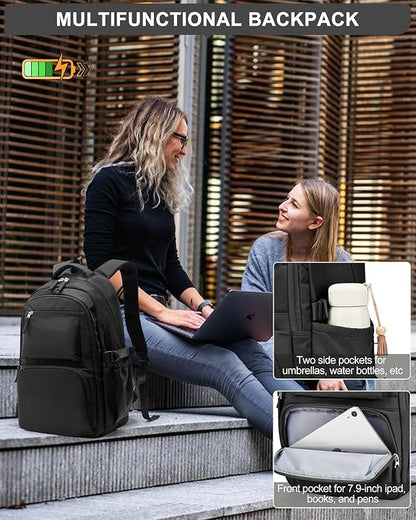 Lightweight School Backpack, College Bookbag for Boys Girls, 15.6 Inch Laptop Work Bag, Gym Backpack for Men Women, Waterproof Backpack for Campus School, Business, Large Backpack for Boys