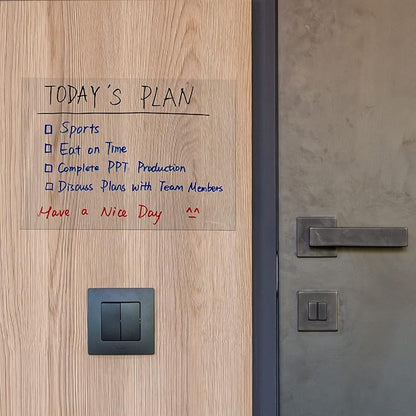 Clear Dry Erase Board Paper-Whiteboard for Fridge-Clear Contact Paper Sheets for Wall-Adhesive Dry Erase Board Sticker for Desk/Refrigerator/Office/Classroom/Wallpaper(8.27''X11.69''X10 Pcs)