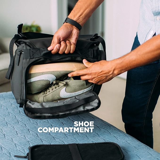 NOMATIC 40L Travel Bag- Convertible Duffel/Backpack, Carry-on Size for Airplane Travel, Everyday Use Laptop Bag, TSA Compliant Black Backpack