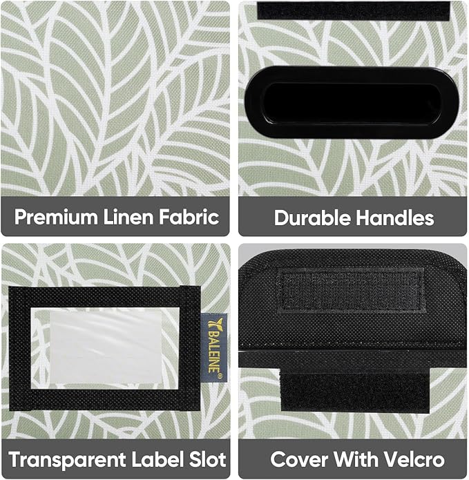 BALEINE File Organizer Box with Lid, Collapsible File Folder Organizer with Plastic Slide, Hanging File Folder Box for Office Document Storage (1 Pack, Antique Foliage, S)