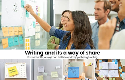 (24 Pads) Pop-up Sticky Notes 3x3 Inches, 8 Bright Colors Super Sticky Notes, Clean Removal, Recyclable, 84 Sheets/pad