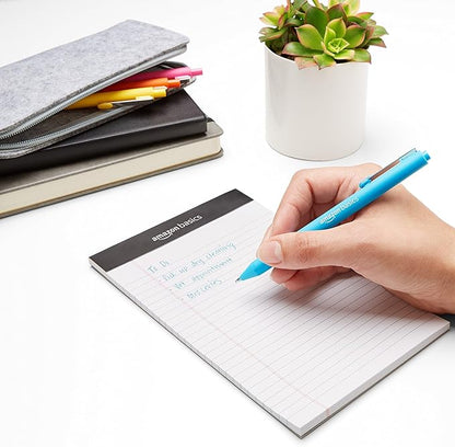 Amazon Basics Multi Colored Ballpoint Pens for Smooth Writing, Assorted Colors, Retractable, 24-Pack