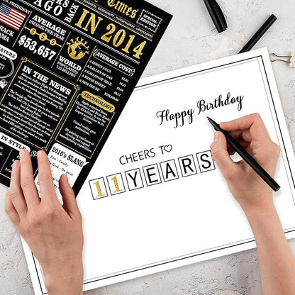 Unique 11th Birthday Card, Happy 11th Birthday Decorations for Boy Girl, Funny 11 Year Old Birthday Gifts Cards for Son Daughter, Best 11 Year Old Bday Gifts Ideas for Grandson Granddaughter