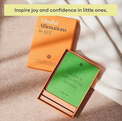 Intelligent Change 30 Positive Mindful Affirmation Cards for Kids with Display Stand - Perfect Gifts for Children & Teachers - Daily Inspiration for Self-Esteem & Positivity