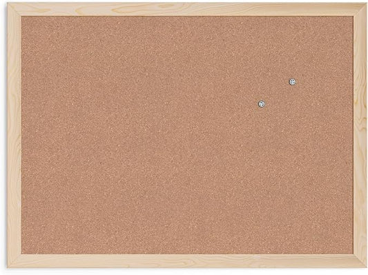 U Brands Cork Bulletin Board, 17 x 23 Inches, Light Birch Wood Frame (265U00-01)