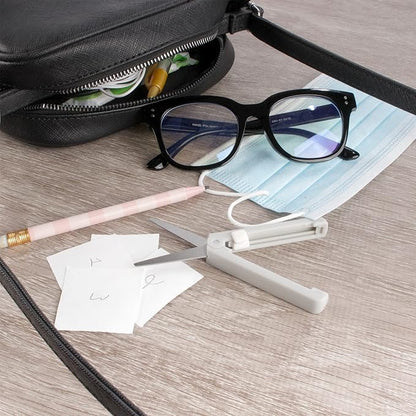 JubileeYarn Push Open Folding Safety Scissors - Grey - 1 Pair