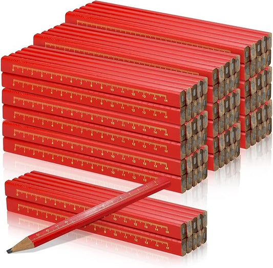 100 Pcs Carpenter Pencils, Octagonal Hard Black Carpenter Pencils for Woodworking Marking & Construction Plans