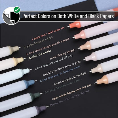 Mr. Pen- Retractable Gel Pens with Case, 12 Pack, Colorful Ink, 12 Refills, Gel Pens Fine Point 0.5mm, Retractable Pens, Cute Pens, Gel Ink Pens, Aesthetic Pens for Journaling Fine Tip Pens