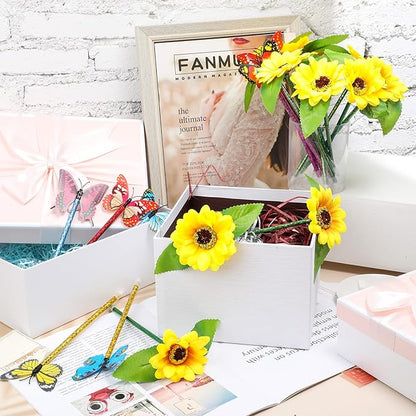 Zhanmai 24 Pieces Sunflower Butterfly Pens Bulk Novelty Pens Cute Ballpoint Writing Pens 0.5 mm 0.7 mm Party Favors for Classroom Teacher Student Office(Sunflower and Butterfly Style)