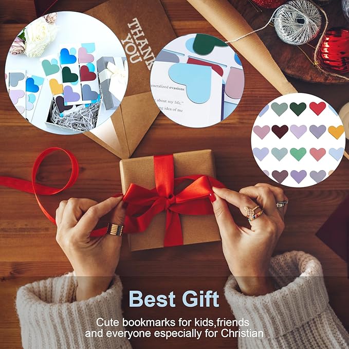 10 Pack Heart Cute Magnetic Bookmarks Bulk for Books, Assorted Magnetic Page Corner Bookmarks for Book Lovers,Kids,Women,Men,Teachers,Students,Birthday Christmas Graduation (Multicolor)