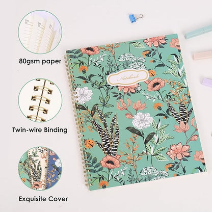 LABUK 3 Pack Spiral Notebook College Ruled Notebook 120 Pages A4 Aesthetic Journaling Notebooks for Work School Office Home, 8.5 x 11 Inches Notebooks for Valentine Gifts