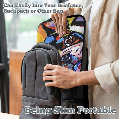 Universal Tablet Laptop Sleeve Case 10 inch, Watercolor Dog Slim Carrying Case Durable Handbag Travel Laptop Bag for 7 to 10-inch Laptops/Notebook/Kids Tablet/ipad/eBook Readers
