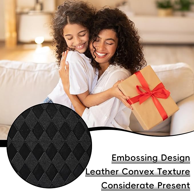 Lined Journal Notebook for Women Men, 192 Pages 100 GSM Thick Paper, Hardcover | Embossed Leather Journals for Writing, A5 College Ruled | Business, Work & School, 5.8"×8.5"(Black)