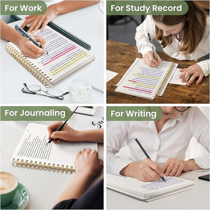 Lined Spiral Notebook Journal for Work, 300 Pages Thick B5 (7.1"x10") College Ruled Journal for Women & Writing, Hardcover Notebook for Note Taking, Perfect for Office Home School Supplies, Green