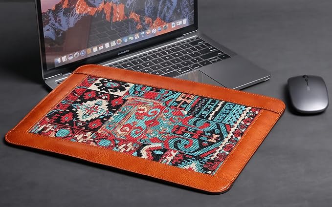 13-13.3 Inch Laptop Sleeve Compatible With MacBook Pro 13 M2(2022) M1(2021) Genuine Leather Laptop Case, Laptop Cover Compatible With MacBook Air 13 M3 M2 M1(2020) Laptop Protective Pouch,Brown