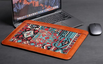 14 Inch Genuine Leather Laptop Sleeve for 14 Inch MacBook Pro/Max M3 M2 M1 Notebook Laptop Case,Laptop Sleeve Cover for 14 Inch Notebook,Mac Travel Case, Laptop Protective Pouch,Brown