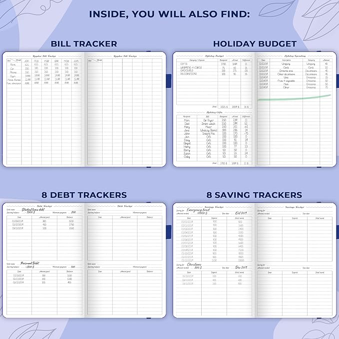 GoGirl Budget Planner – Monthly Financial Planner Organizer Budget Book. Expense Tracker Notebook Journal to Control Money, Compact (Royal Blue)
