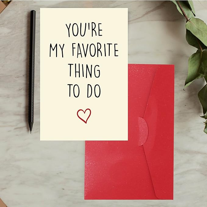 Cheerin Funny Greeting Card with Envelope - Anniversary Card - Hilarious Greeting Card - Birthday Gift for Boyfriend, Girlfriend, Husband, or Wife