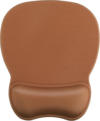 MROCO Ergonomic Mouse Pad with Gel Wrist Rest, Comfortable Mousepad with Smooth Wrist Support Surface and Non-Slip PU Base for Pain Relief, Computer, Laptop, Office & Home, 9.4 x 8.1 in, Coffee Brown