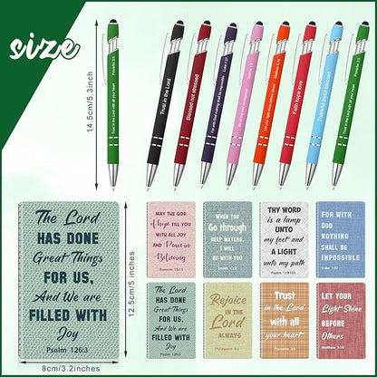Funrous 32 Pcs Motivational Quote Pens Inspirational Notepads Mini Journal with Ballpoint Pen Small Notebooks Gift Set for Men Women Coworkers, Adult Party Favors Prizes Gift Bulk(Texture)
