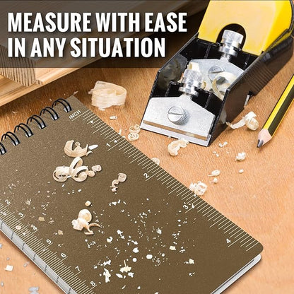 POPYOLA 4 Pack Waterproof Pocket Notebook, 3x5 Pocket Notepad, All Weather Mini Spiral Notepad, Write in the Rain Police Notepad with 100 Squared Pages for Outdoor Home Office School