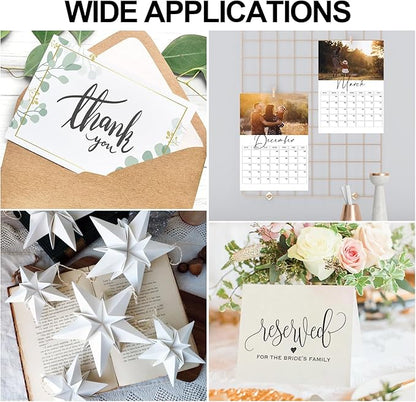 Joyberg 200P White Cardstock 8.5 x 11, 230gsm Cover Cardstock Paper, 85 Lb Heavy Card Stock for Printer, Card Stock Paper for Invitations, Scrapbooking, Crafts, Diy Cards, Decoration, Drawing