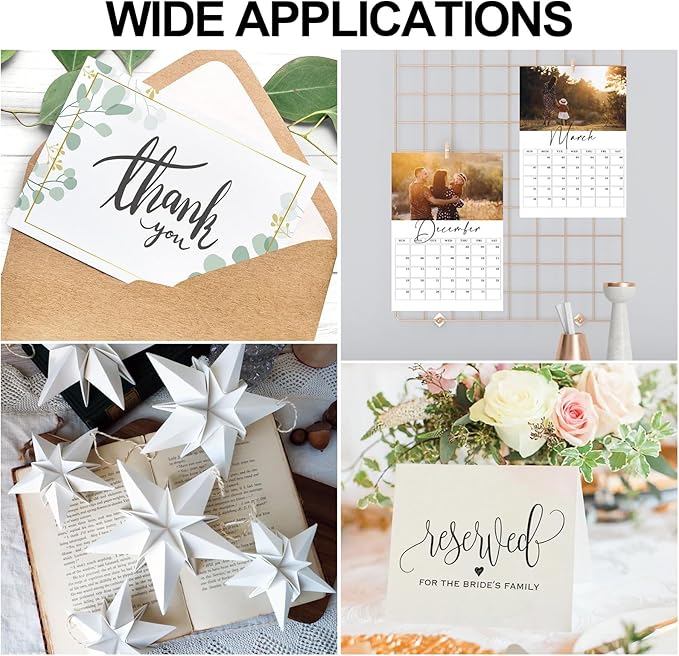 White Cardstock 8.5 x 11, 230gsm Cover Cardstock Paper, 85 Lb Heavy Card Stock for Printer, Card Stock Paper for Invitations, Scrapbooking, Crafts, Diy Cards, Decoration, Drawing (30 Sheets)