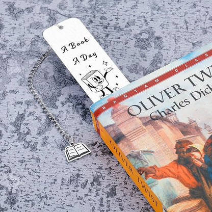 Funny Bookmark for Book Lover Bookish Bookworm Reading Women Men Bookmark Gifts for Her Teens Girls Daughter Friends Granddaughter Book Nerd Birthday Graduation Book Mark Gift Christmas Mental Health