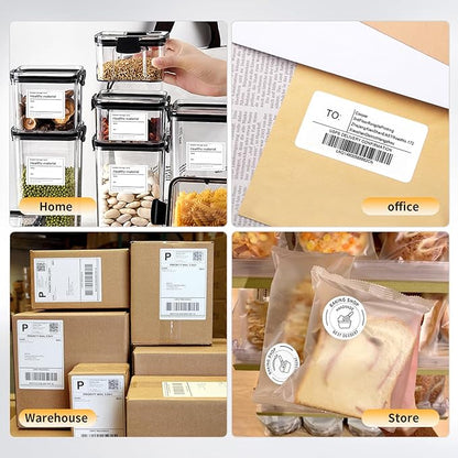 Bluetooth Thermal Shipping Label Printer, Wireless 4x6 Shipping Label Sticker Printer for Small Business and Office, Compatible with Android&iOS Windows, Used for Amazon, Shopify, Etsy USPS