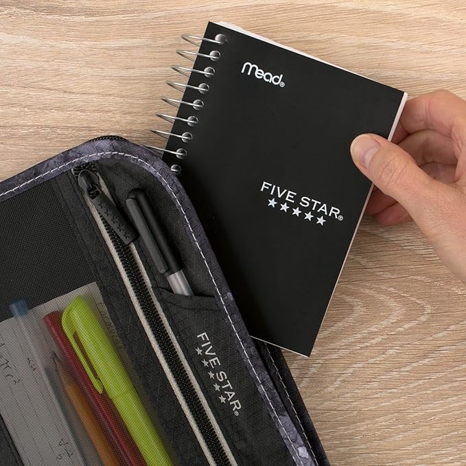 Five Star Spiral Notebook, Fat Lil' Pocket Notebook, College Ruled Paper, 200 Sheets, 5-1/2" x 3-1/2", Assorted Colors, Color Will Vary, 1 Count (45388) (Pack of 2)