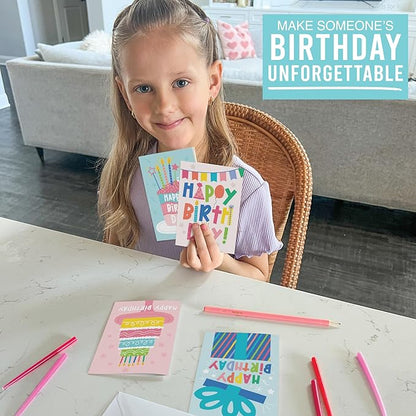 Hadley Designs 54 Happy Birthday Cards Bulk with Envelopes – Assorted Birthday Cards for Kids and Adults, Ideal for Personalization and Bulk Buyers (Colorful Doodle)